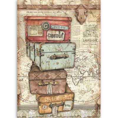 Stamperia Lady Vagabond Rice Paper - Luggage
